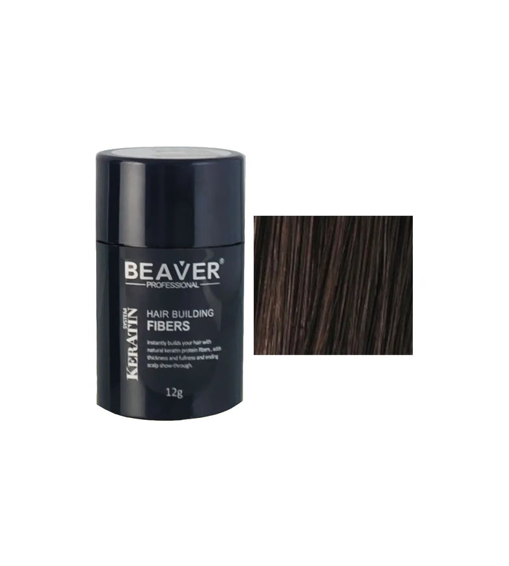 Beaver keratine haarvezels - Donkerbruin (12 gr)