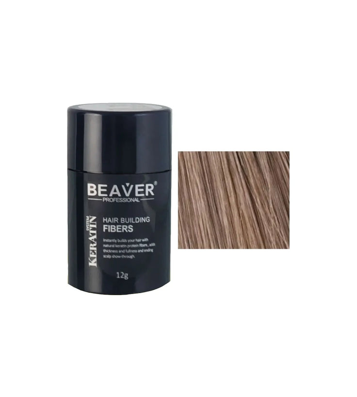 Beaver keratine haarvezels - Lichtbruin (12 gr)