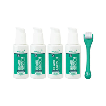 4x Neofollics baardgroei serum + gratis baardroller 4x Neofollics baardgroei serum + gratis baardroller