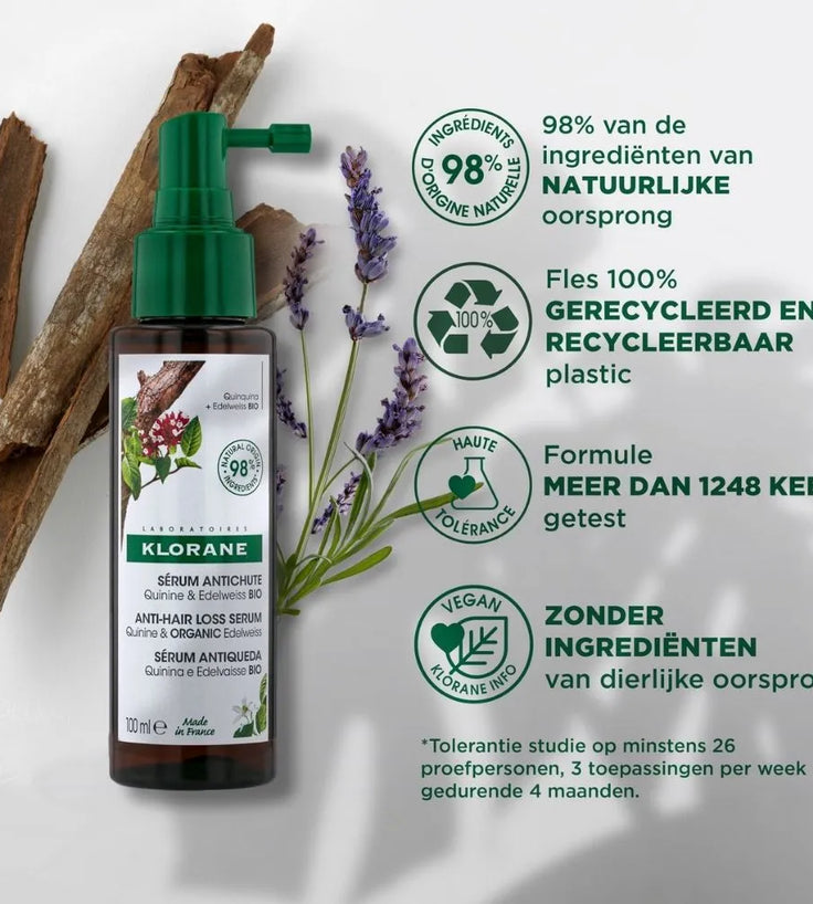 Klorane anti-haaruitval serum Kinine/Edelweiss (100 ml)