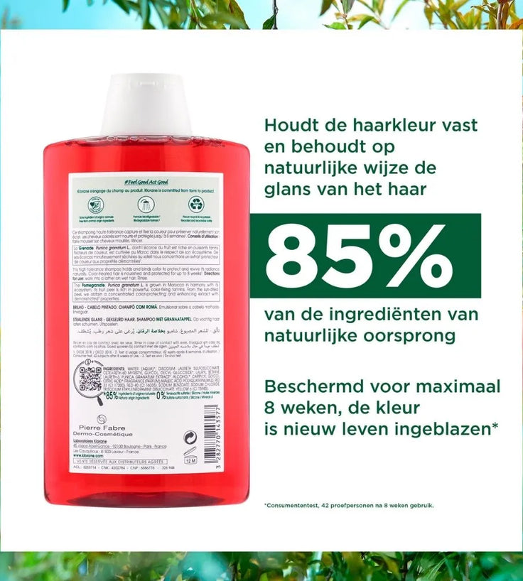 Klorane shampoo voor gekleurd haar Granaatappel (400 ml)