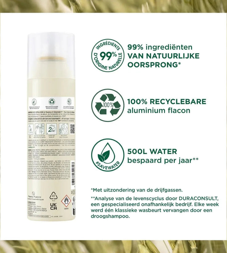 Klorane droogshampoo alle haartypes Havermelk (150 ml)