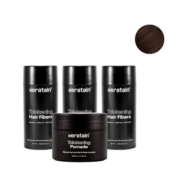 3x Keratain haarvezels + gratis Keratain pommade - Donkerbruin (25 gr) 3x Keratain haarvezels + gratis Keratain pommade - Donkerbruin (25 gr)