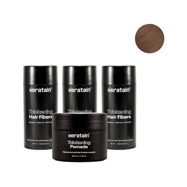 3x Keratain haarvezels + gratis Keratain pommade - Lichtbruin (25 gr) 3x Keratain haarvezels + gratis Keratain pommade - Lichtbruin (25 gr)