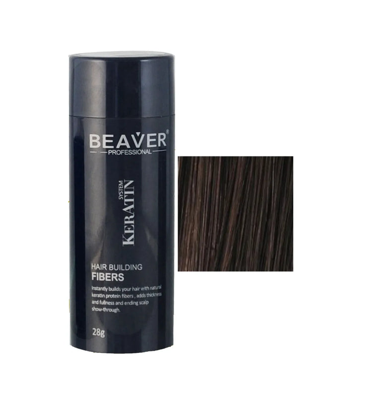 Beaver keratine haarvezels - Donkerbruin (28 gr)