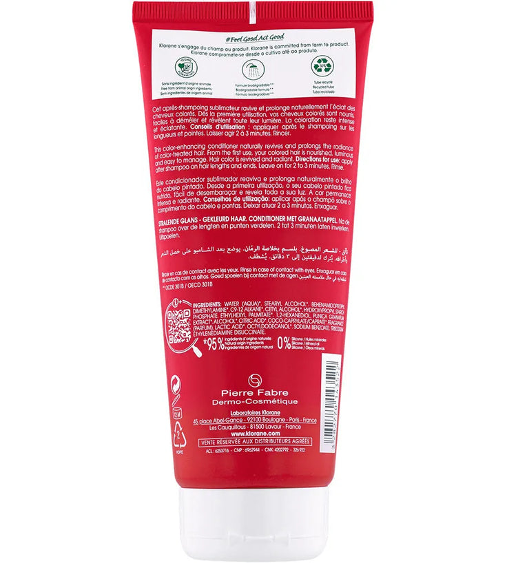 Klorane conditioner voor gekleurd haar Granaatappel (200 ml)
