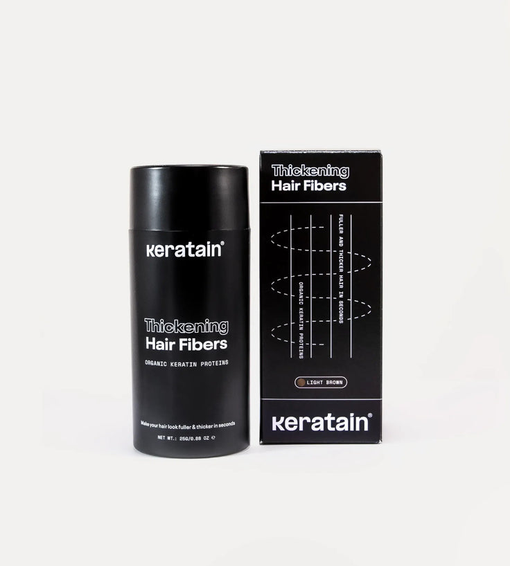3x Keratain haarvezels + gratis Keratain pommade - Lichtbruin (25 gr)