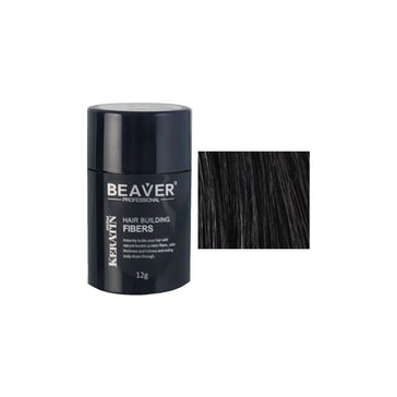 Beaver keratin hair building fibers - Black (12 gr) Beaver keratine haarvezels - Zwart (12 gr)