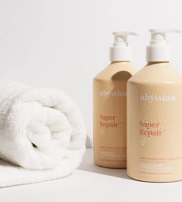 Abyssian deep hydration shampoo + conditioner combination package