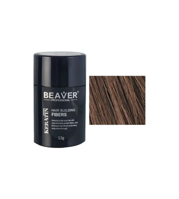 Beaver keratin hair building fibers - Medium brown (12 gr) Beaver keratine haarvezels - Medium bruin (12 gr)