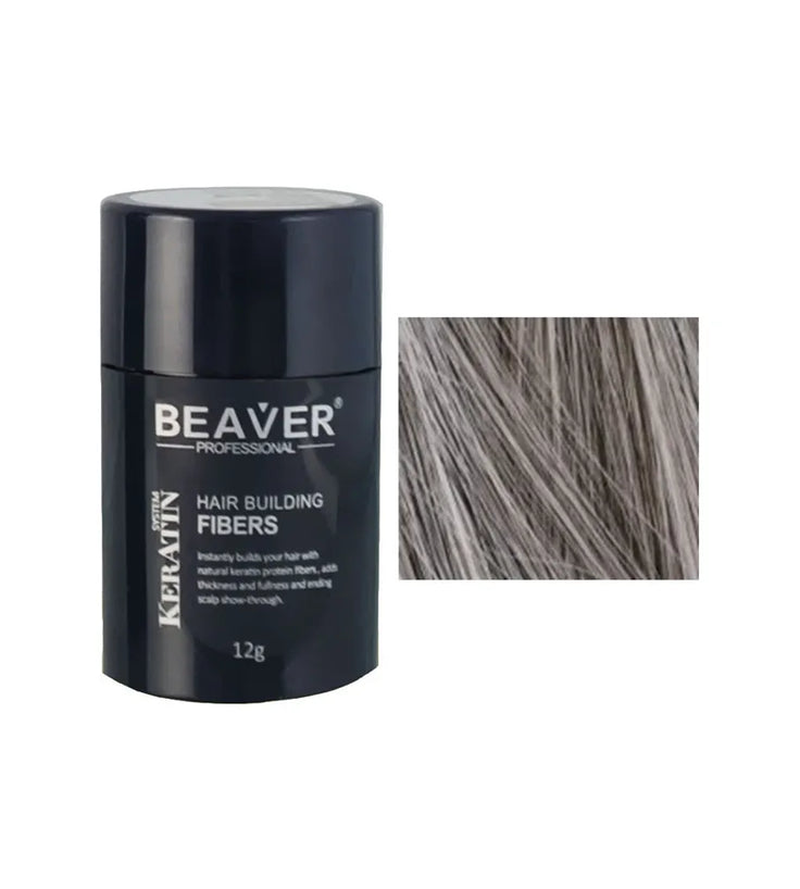 Beaver keratine haarvezels - Grijs (12 gr)