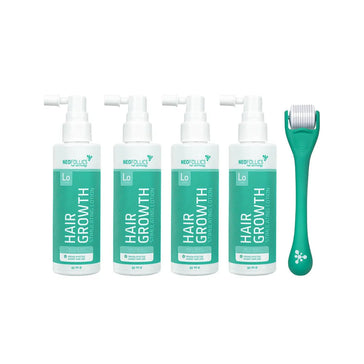 4x Neofollics lotion + free scalp roller 4x Neofollics lotion + free scalp roller