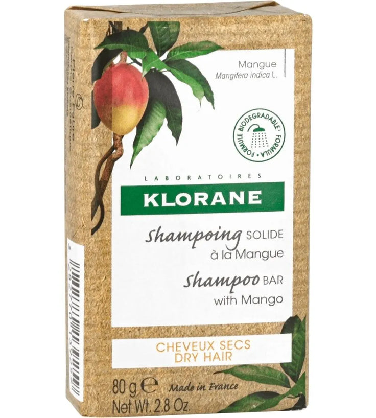Klorane shampoo bar Mango - dry hair (80 gr)