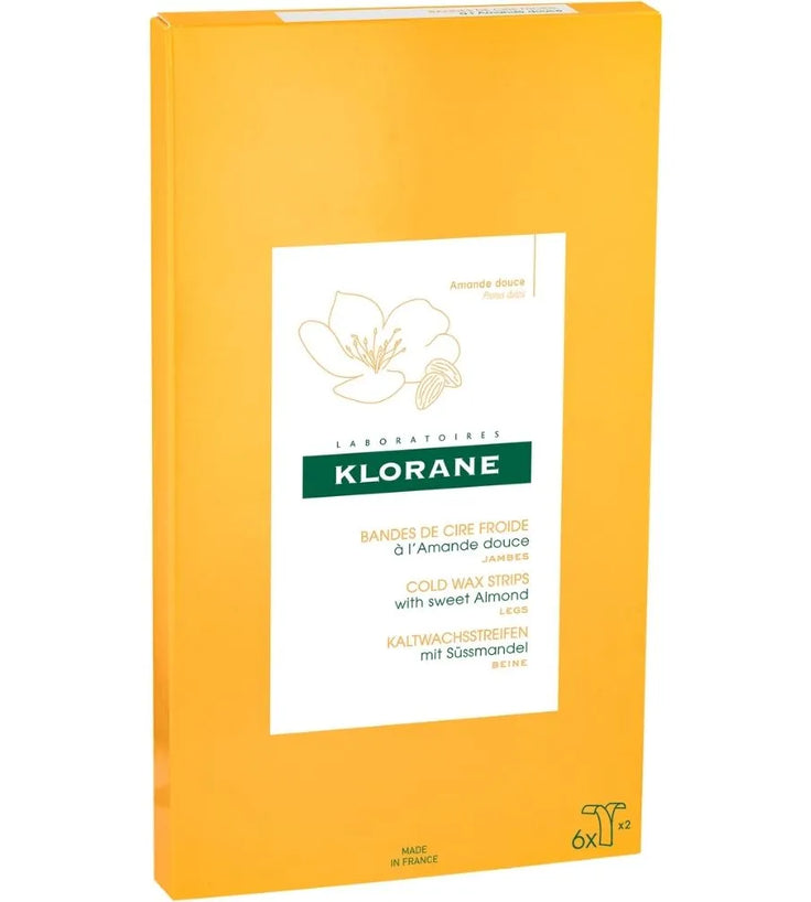 Klorane cold wax strips hair removal - legs