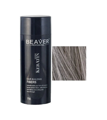 Beaver keratin hair building fibers - Grey (28 gr) Beaver keratine haarvezels - Grijs (28 gr)