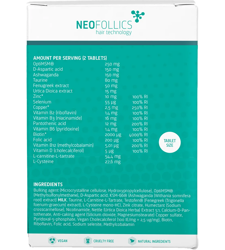 Neofollics beard growth tablets