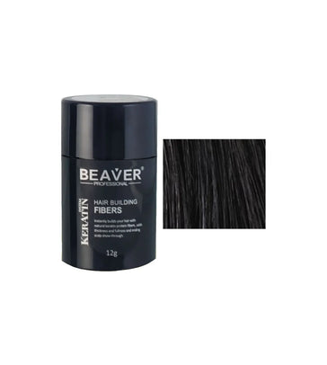 Beaver keratine haarvezels - Zwart (12 gr)