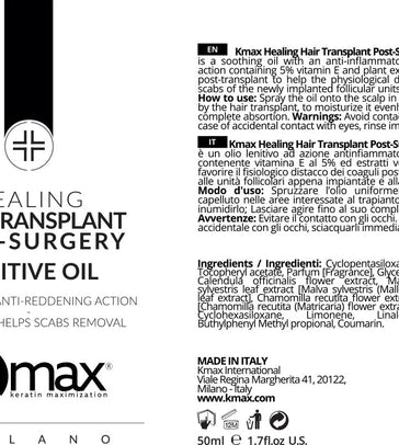 Kmax hair transplant lenitive oil