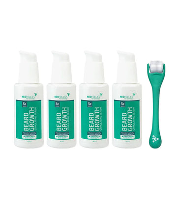4x Neofollics baardgroei serum + gratis baardroller 4x Neofollics baardgroei serum + gratis baardroller