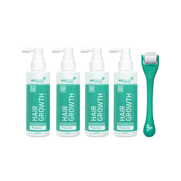 4x Neofollics lotion + gratis scalp roller