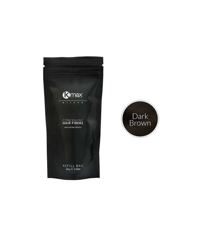 Kmax keratine haarvezels - Donkerbruin (64 gr)