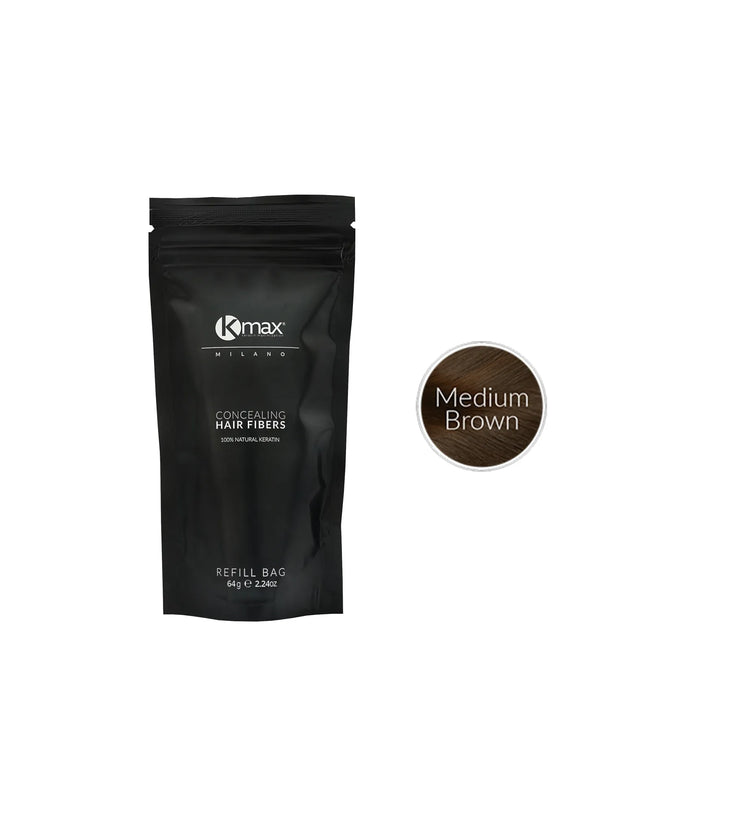 Kmax keratine haarvezels - Medium bruin (64 gr)