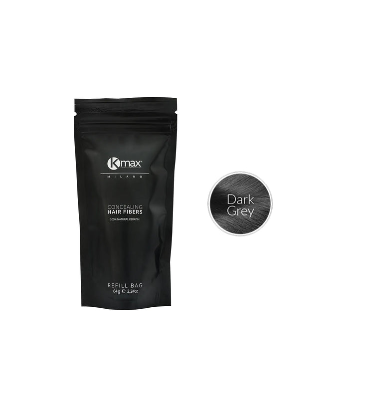 Kmax keratine haarvezels - Donkergrijs (64 gr)