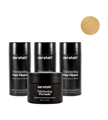 3x Keratain haarvezels + gratis Keratain pommade - Blond (25 gr) 3x Keratain haarvezels + gratis Keratain pommade - Blond (25 gr)