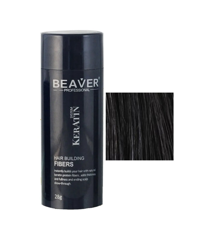 Beaver keratine haarvezels - Zwart (28 gr)