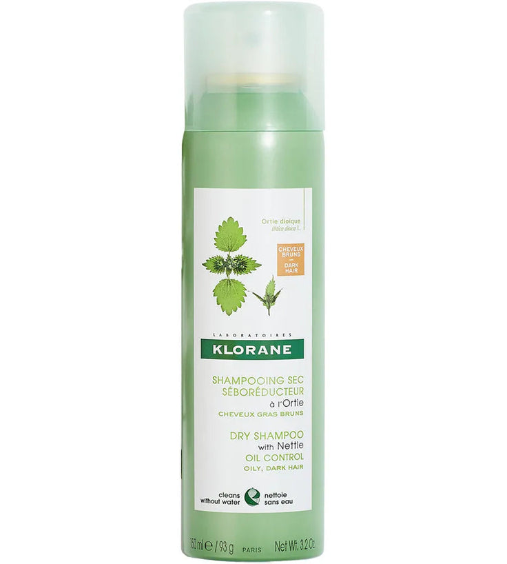 Klorane droogshampoo vet haar Brandnetel - donker haar (150 ml)