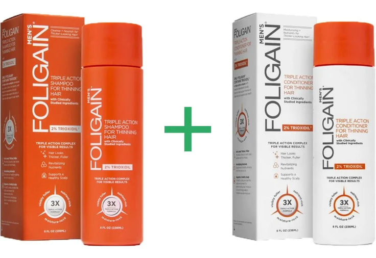 Foligain shampoo + conditioner voor mannen combinatiepakket (236 ml)