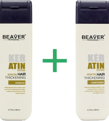Beaver keratine shampoo + conditioner combinatiepakket
