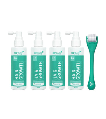 4x Neofollics lotion + free scalp roller