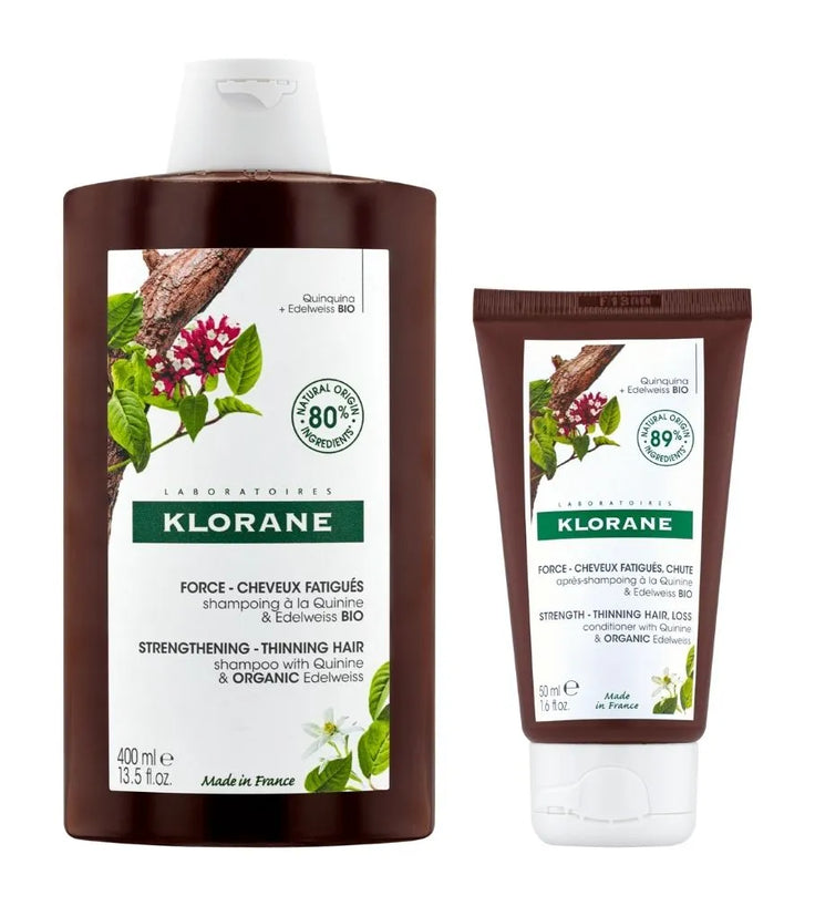 Klorane anti-hair loss shampoo + conditioner