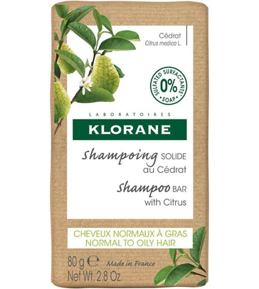 Klorane shampoo bar Citrus - oily hair (80 gr)