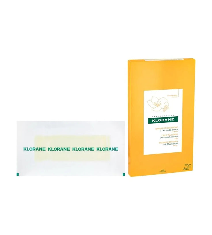 Klorane cold wax strips hair removal - legs
