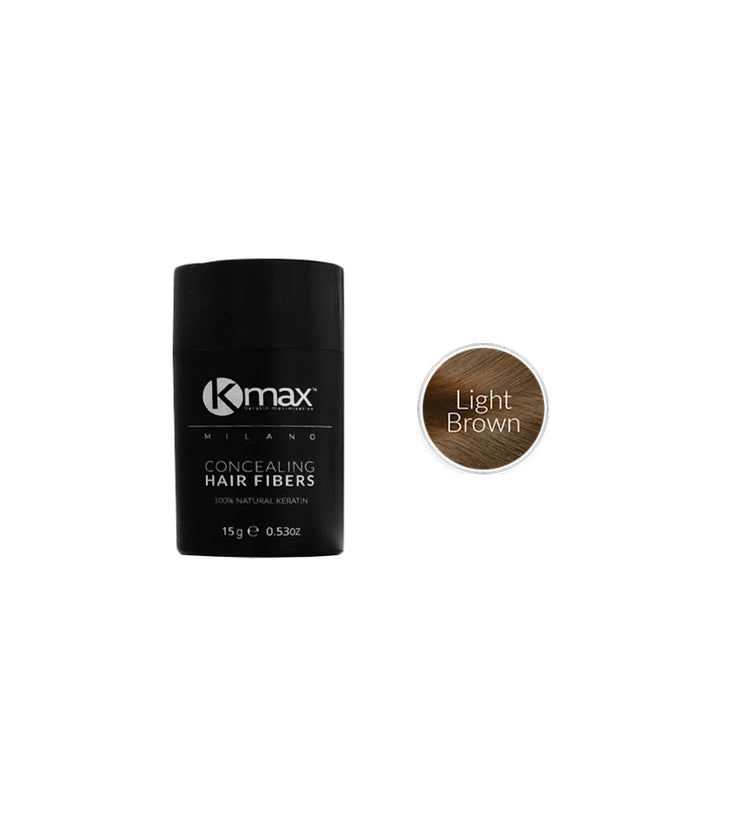 Kmax keratine haarvezels - Lichtbruin (15 gr)
