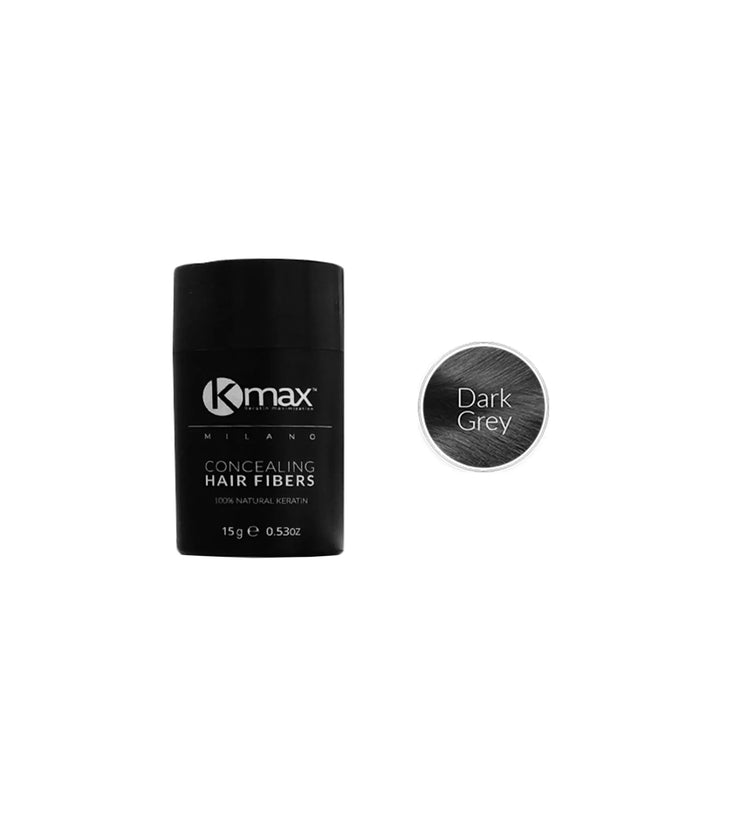 Kmax keratine haarvezels - Donkergrijs (15 gr)