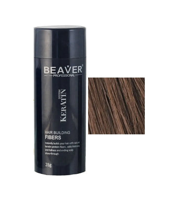 Beaver keratine haarvezels - Medium bruin (28 gr)