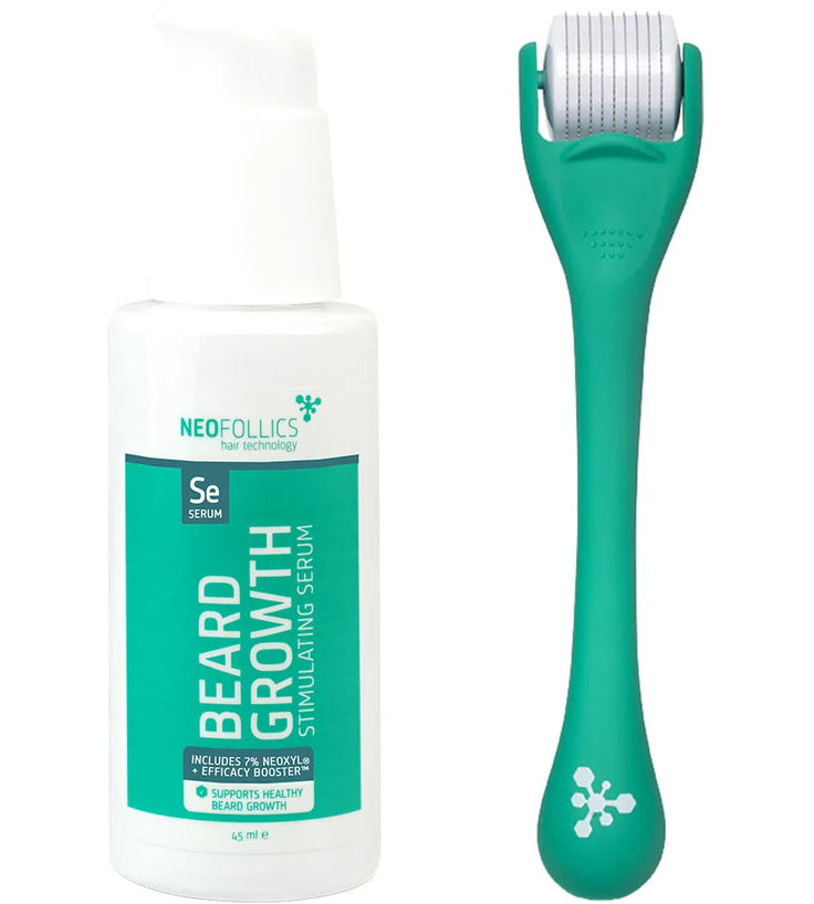 Neofollics beard growth serum + beard roller